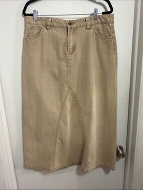 Cato Tan Midi A-Line Skirt Size 14